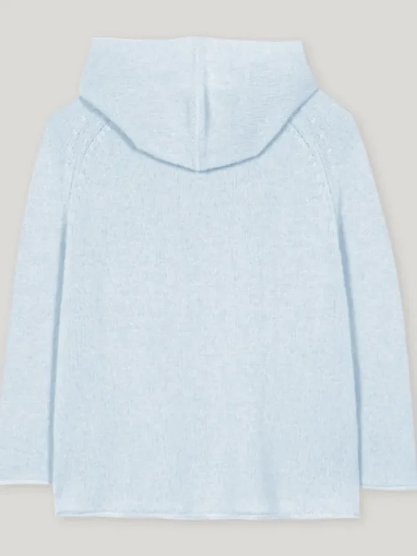 Luisa Cerano Knitwear | Luxury Gifts^Women's Cashmere Blend Hoodie In Sky Blue 118607 5871 Col