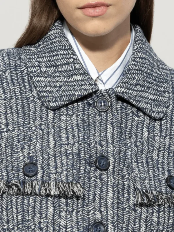 Luisa Cerano Coats And Jackets | Luxury Gifts^Women's Jacket With Herringbone Pattern 418361 3706 Col 2
