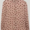 Luisa Cerano Tops | Luxury Gifts^Women's Shirt Blouse With Lips Print In Mushroom 218514 3