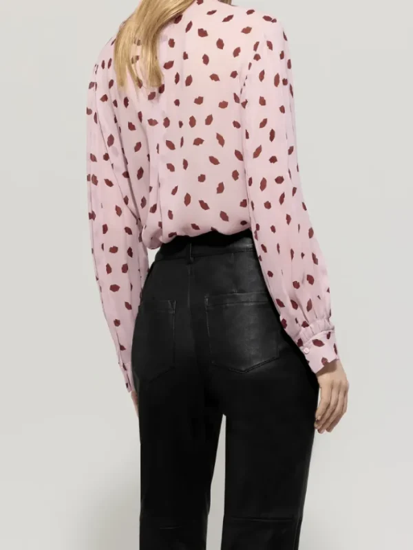 Luisa Cerano Tops | Luxury Gifts^Women's Shirt Blouse With Lips Print In Fresh Rose 218514