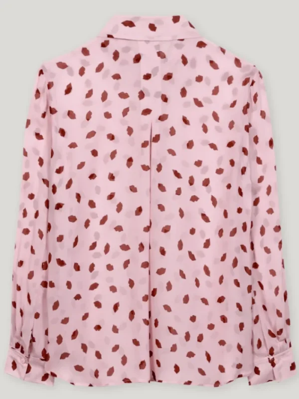 Luisa Cerano Tops | Luxury Gifts^Women's Shirt Blouse With Lips Print In Fresh Rose 218514