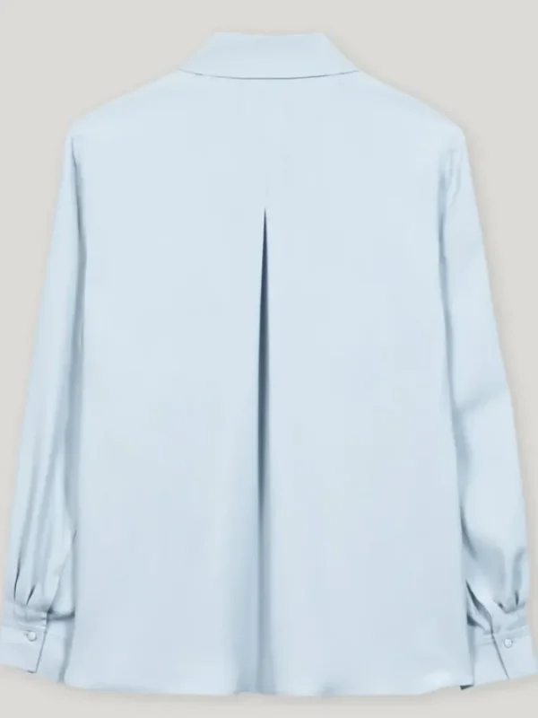 Luisa Cerano Tops | Luxury Gifts^Women's Silk Blend Shirt Blouse In Sky Blue 218514 2179 C