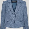Luisa Cerano Coats And Jackets | Luxury Gifts^Women's Vintage Tweed Blazer In Blue 418320 3712 Col 2852