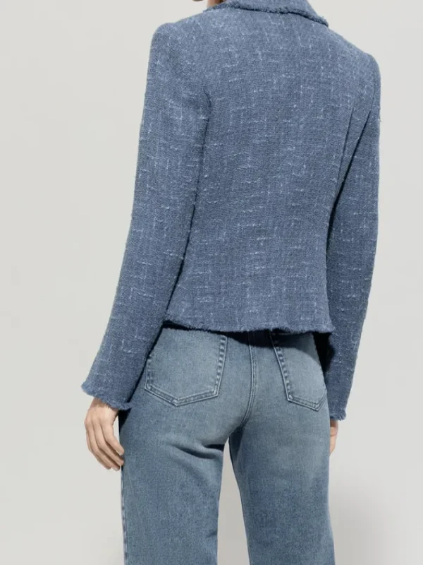 Luisa Cerano Coats And Jackets | Luxury Gifts^Women's Vintage Tweed Blazer In Blue 418320 3712 Col 2852