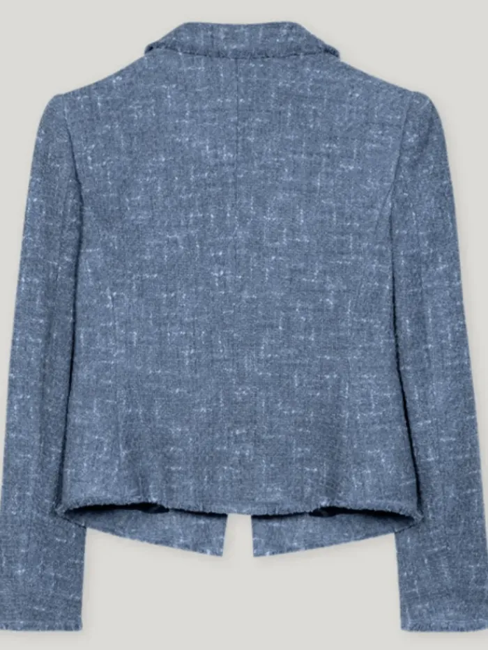 luisa_cerano_womens_vinta_5.webp Luisa Cerano Coats And Jackets | Luxury Gifts^Women's Vintage Tweed Blazer In Blue 418320 3712 Col 2852