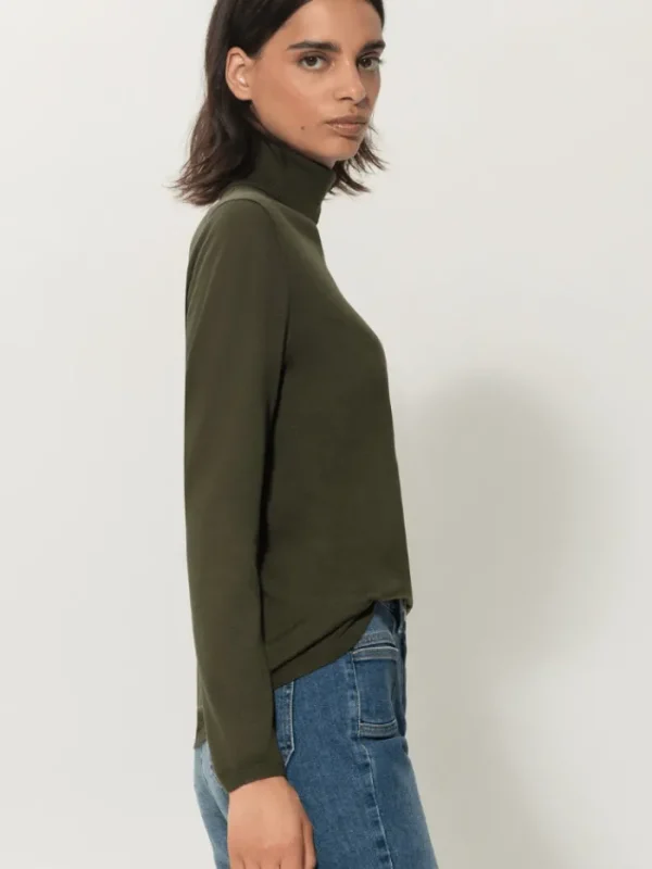 Luisa Cerano Knitwear | Gifts Under £250^Wool Blend Turtleneck Jumper In Bamboo 188340 5903 Col 03