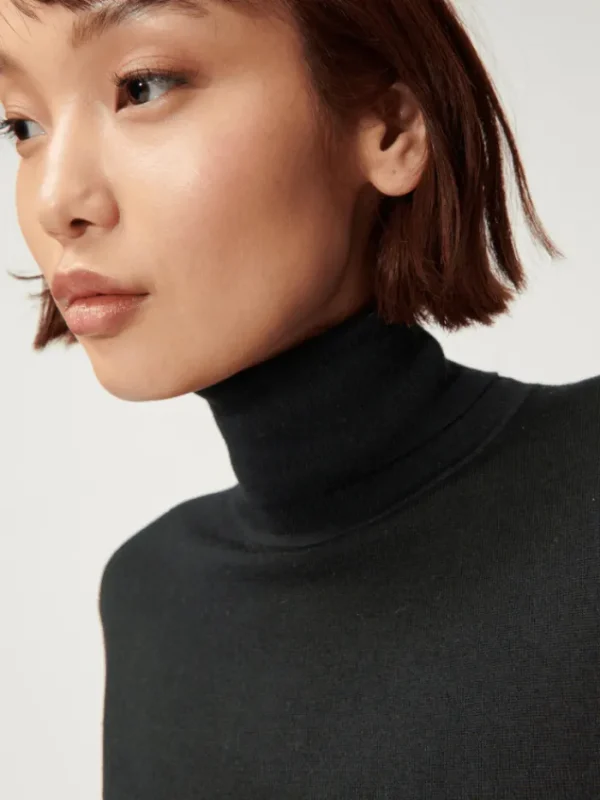 Luisa Cerano Knitwear | Gifts Under £250^Wool Blend Turtleneck Jumper In Dark Grey 188340 5903 Col