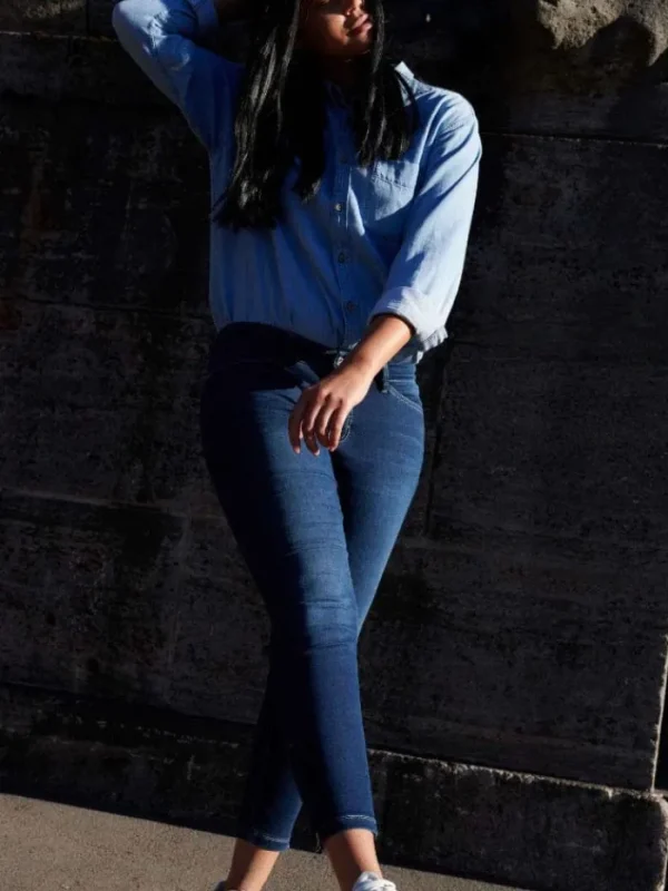 Mac Jeans Denim | Gifts Under £250^Mac Dream Chic Summer Jeans 5471 0355L D853 Dark Used Blue