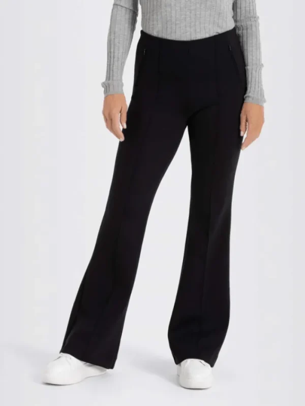 Mac Jeans Trousers^Mac T Dream BOOT Zip Black Trousers 5224 0127 090