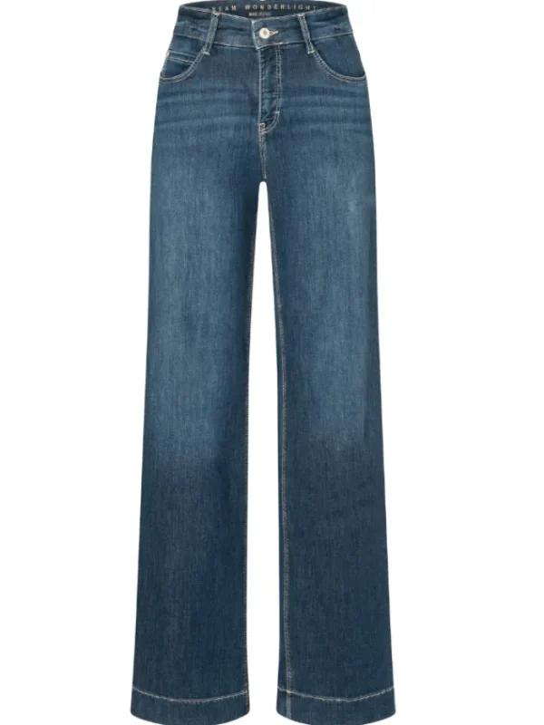 Mac Jeans Denim | Gifts Under £250^Mac Women's Dream Wide Wonder Light Jeans In Authentic Dark Wash 5441