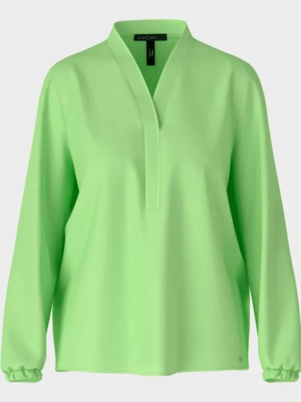 Marc Cain Additions Tops | Gifts Under £100^Blouse With V Neck In Apple Green WA 51.03 W39 COL