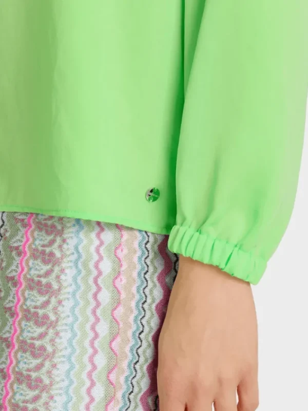 Marc Cain Additions Tops | Gifts Under £100^Blouse With V Neck In Apple Green WA 51.03 W39 COL