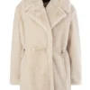 Marc Cain Additions Coats And Jackets | Faux Fur Edit^Faux Furry Coat In Light Beige XA 12.07 W86 COL 18