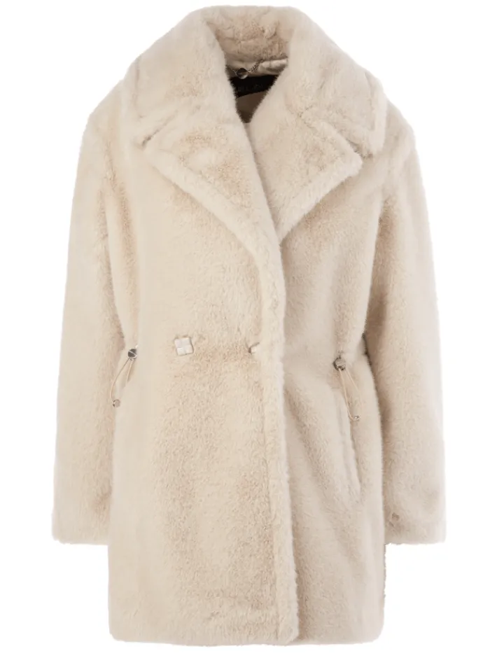 marc_cain_additions_faux__0.webp Marc Cain Additions Coats And Jackets | Faux Fur Edit^Faux Furry Coat In Light Beige XA 12.07 W86 COL 18