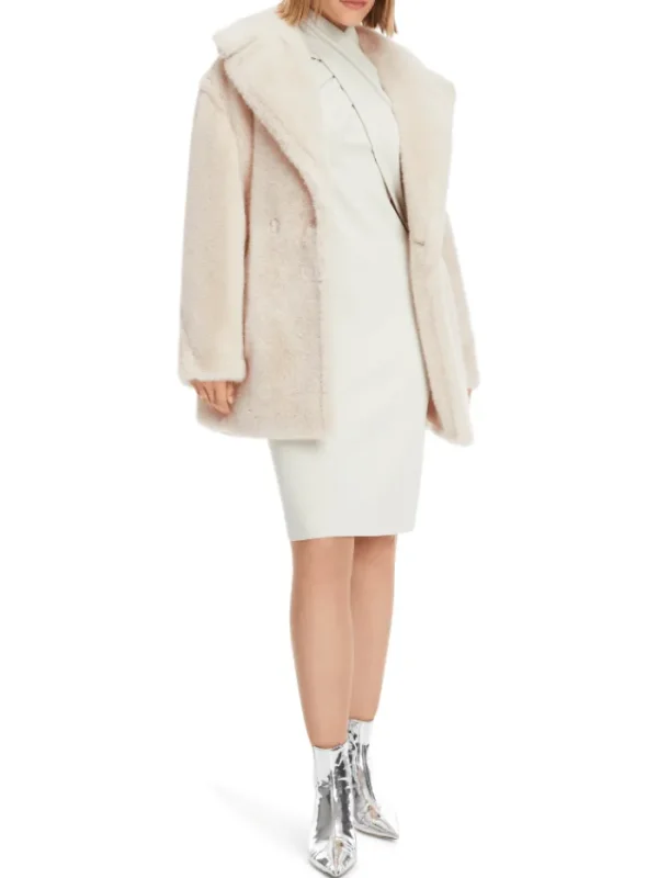 Marc Cain Additions Coats And Jackets | Faux Fur Edit^Faux Furry Coat In Light Beige XA 12.07 W86 COL 18