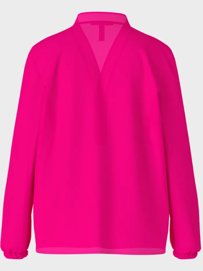 marc_cain_additions_pink__2.webp Marc Cain Additions Tops | Gifts Under £100^Pink V Neck Blouse WA 51.03 W39 COL 245