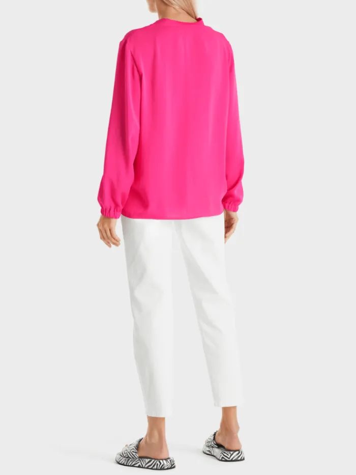 marc_cain_additions_pink__4.webp Marc Cain Additions Tops | Gifts Under £100^Pink V Neck Blouse WA 51.03 W39 COL 245