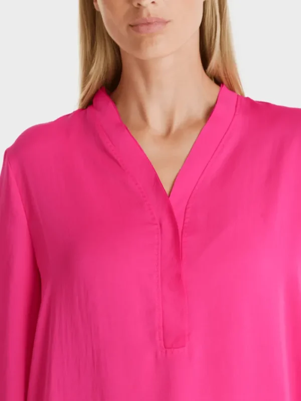 Marc Cain Additions Tops | Gifts Under £100^Pink V Neck Blouse WA 51.03 W39 COL 245