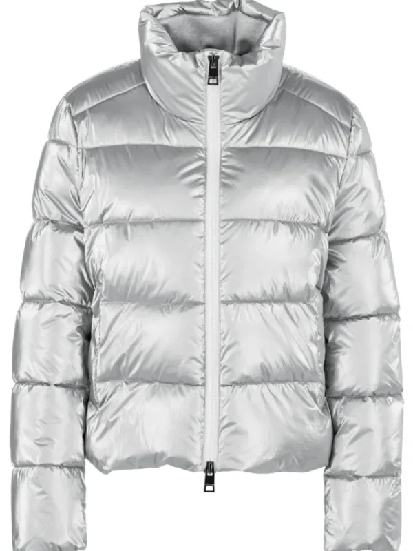 Marc Cain Additions Coats And Jackets | Luxury Gifts^Quilted Short Coat In Silver XA 12.08 W82 Col 800