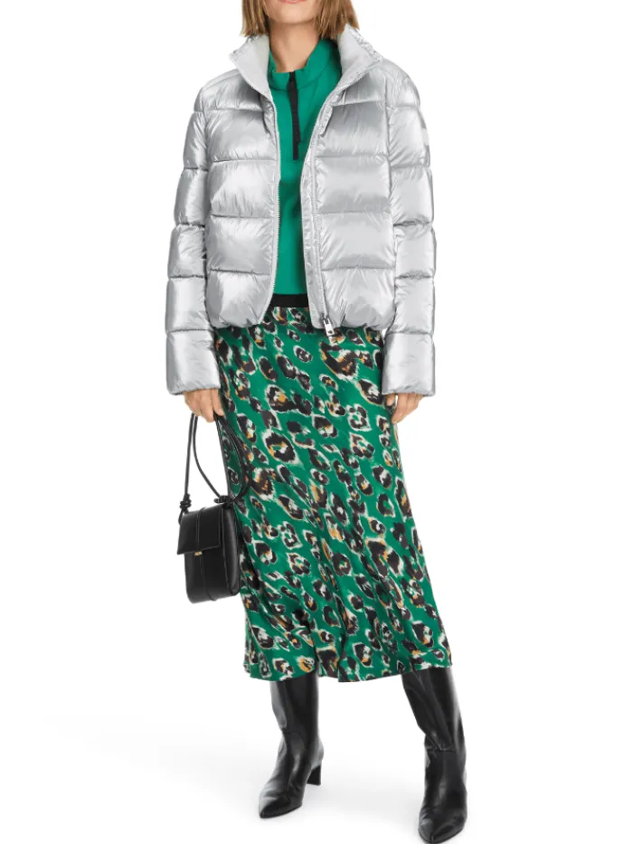 marc_cain_additions_quilt_1.webp Marc Cain Additions Coats And Jackets | Luxury Gifts^Quilted Short Coat In Silver XA 12.08 W82 Col 800