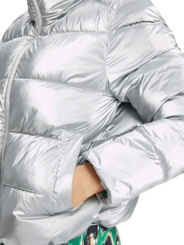 Marc Cain Additions Coats And Jackets | Luxury Gifts^Quilted Short Coat In Silver XA 12.08 W82 Col 800