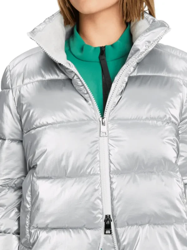 Marc Cain Additions Coats And Jackets | Luxury Gifts^Quilted Short Coat In Silver XA 12.08 W82 Col 800