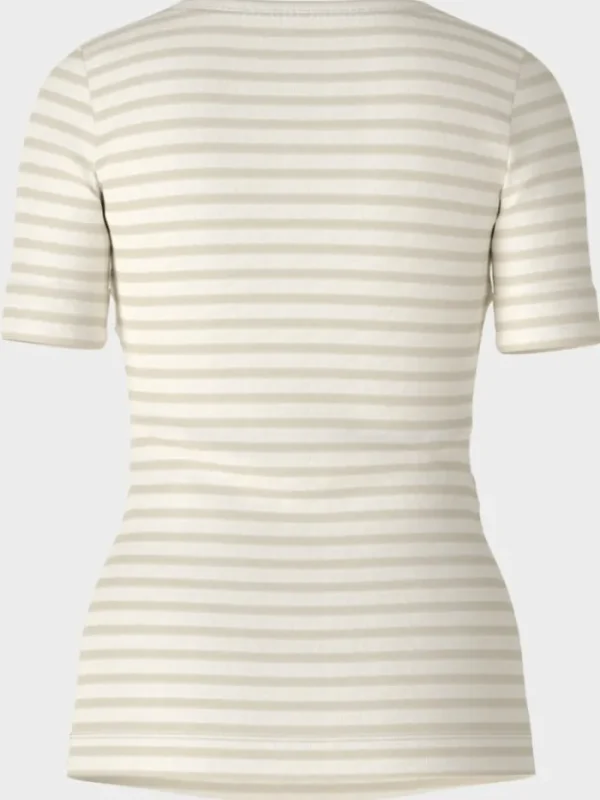 Marc Cain Additions Tops | T-Shirts^Striped T Shirt In Light Beige WA 48.09 J90 COL 18