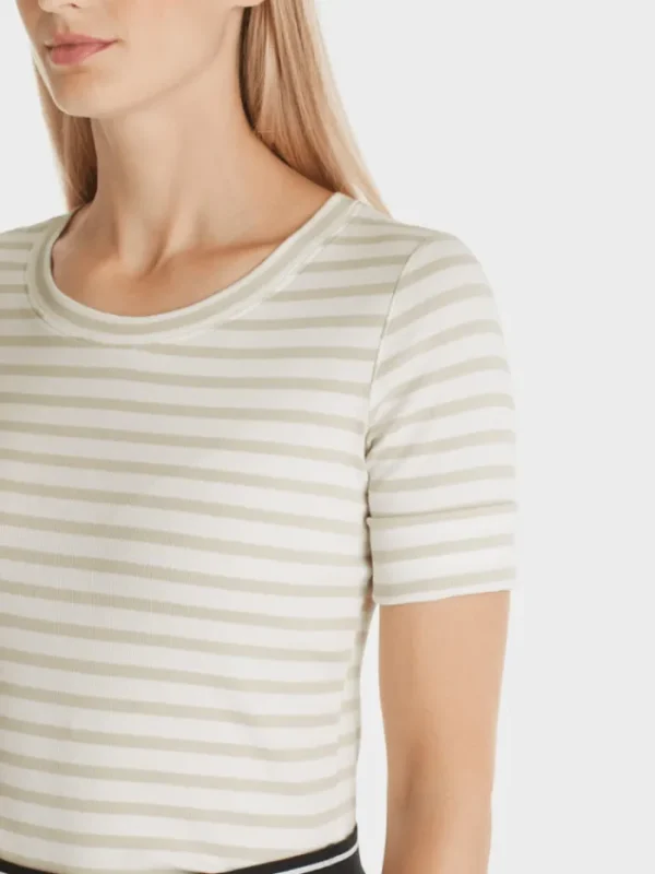 Marc Cain Additions Tops | T-Shirts^Striped T Shirt In Light Beige WA 48.09 J90 COL 18