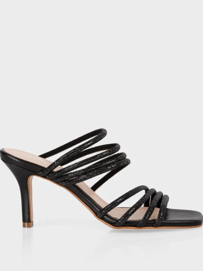 marc_cain_black_mules_wit_2.webp Marc Cain Party Wear | Footwear^Black Mules With Glitter Straps WB SG.08 Z08 COL 900