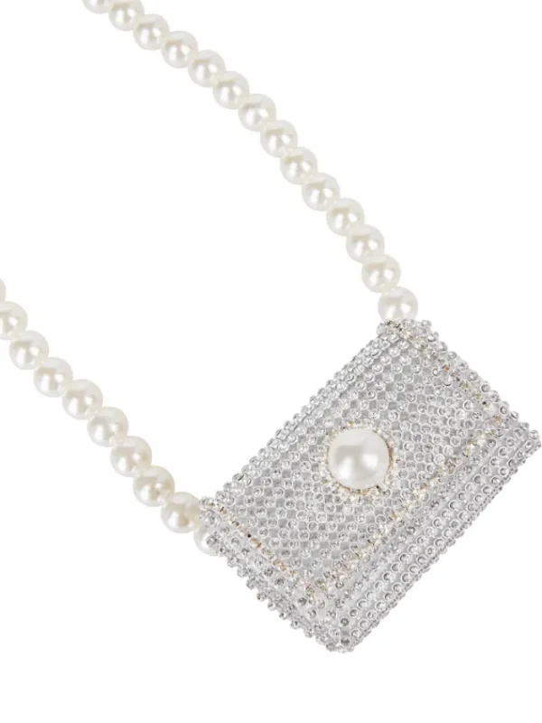 Marc Cain Collections Party Wear | Bags^Belt With Mini Bag In Silver And Diamantes WC G1