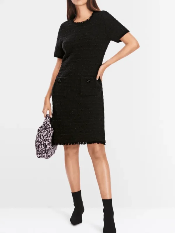 Marc Cain Collections Dresses | Luxury Gifts^Black Knitted Dress XC 21.45 M24 COL 900