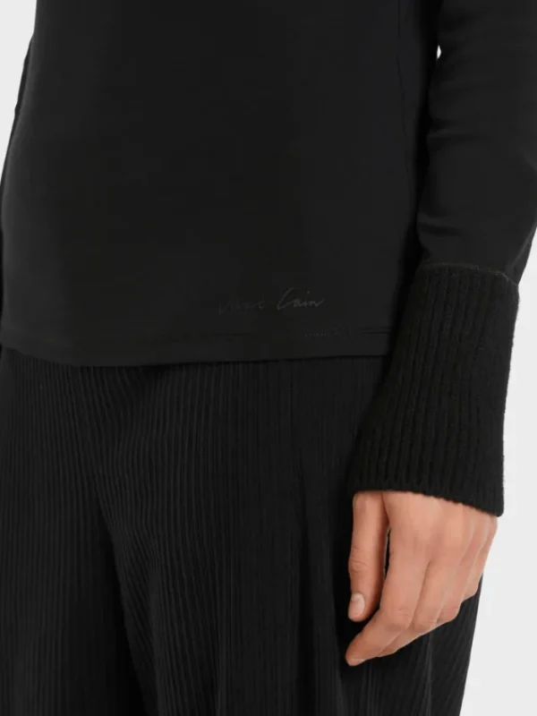 Marc Cain Collections Knitwear | Gifts Under £250^Black Turtleneck Polo Neck Top VC 48.25 J71 COL