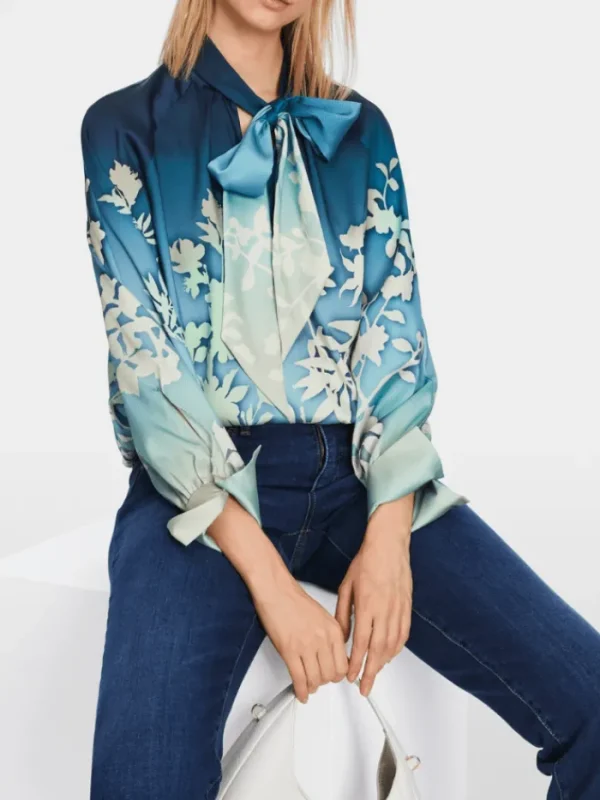 Marc Cain Collections Tops | Gifts Under £250^Blouse With Floral Silhouette Motif XC 51.10 W23