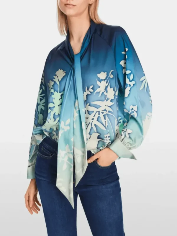 Marc Cain Collections Tops | Gifts Under £250^Blouse With Floral Silhouette Motif XC 51.10 W23