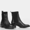 Marc Cain Collections Footwear | Footwear^Calfskin Slip On Ankle Boots In Black XC SB.09 L
