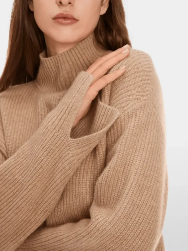 Marc Cain Collections Knitwear | Gifts Under £250^Cashmere Turtleneck Camel Jumper XC 41.51 M69 CO