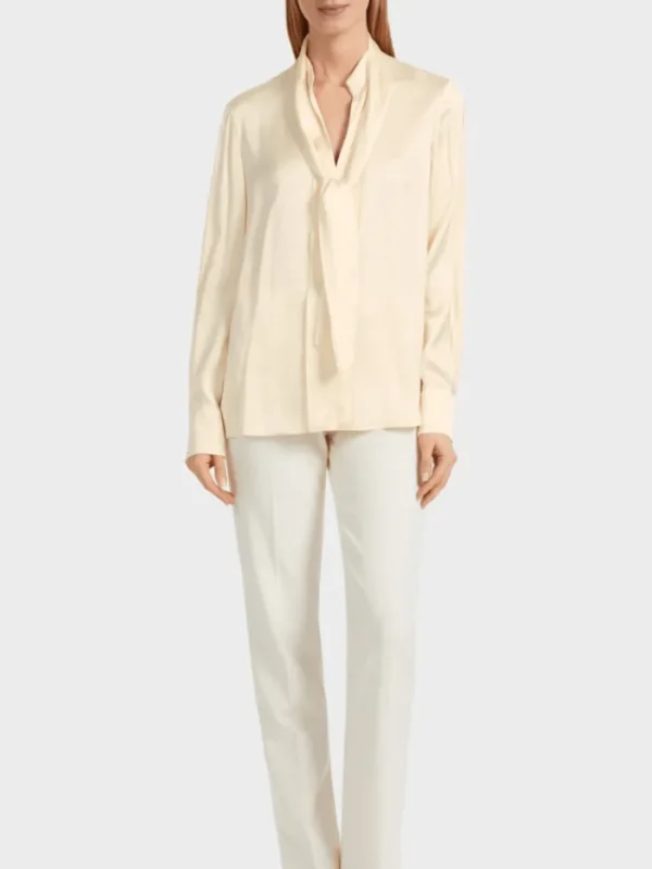 Marc Cain Collections Tops | Gifts Under £100^Cream Blouse With Scoop Neck VC 51.30 W60 COL 11