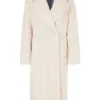 Marc Cain Collections Coats And Jackets | Party Wear^Double Breasted Coat In Light Beige XC 11.17 W95