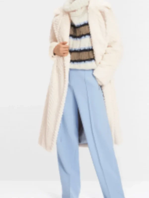 Marc Cain Collections Coats And Jackets | Party Wear^Double Breasted Coat In Light Beige XC 11.17 W95