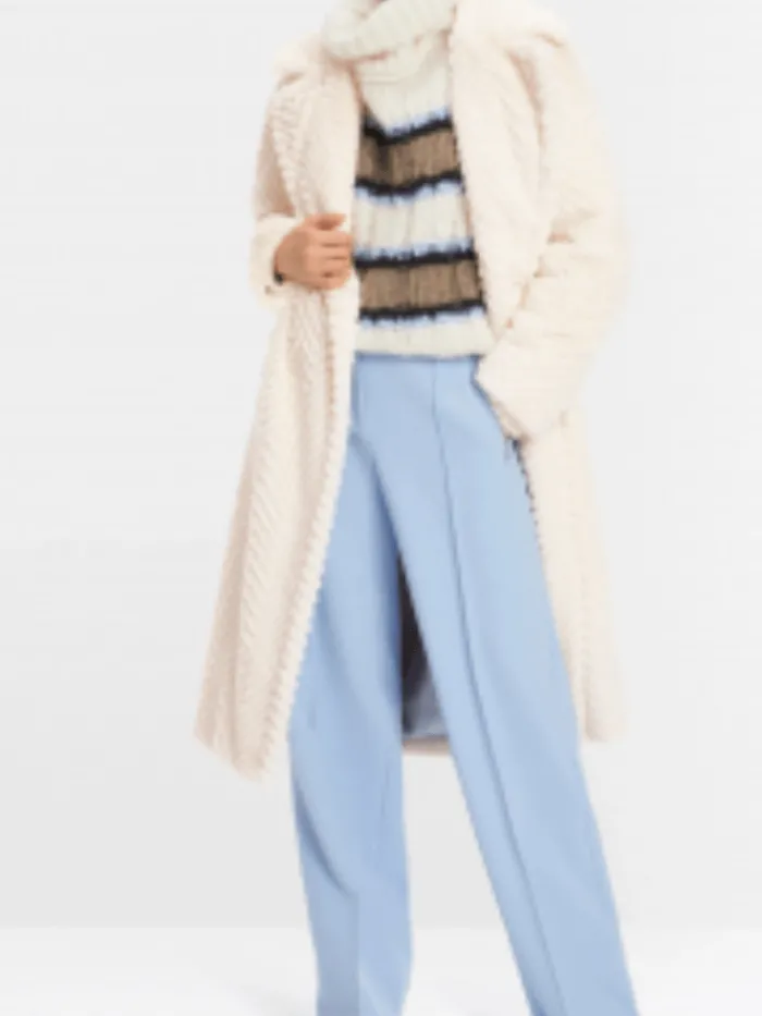 marc_cain_collections_dou_2.webp Marc Cain Collections Coats And Jackets | Party Wear^Double Breasted Coat In Light Beige XC 11.17 W95