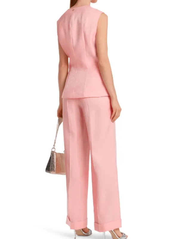 Marc Cain Collections Coats And Jackets | Tops^Double Breasted Fitted Waistcoat In Soft Seashel