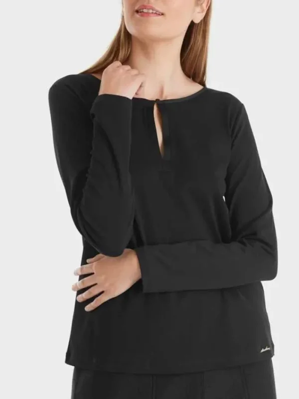 Marc Cain Collections Tops | Gifts Under £100^Elegant Long Sleeve Black Top VC 48.36 J14 COL 9