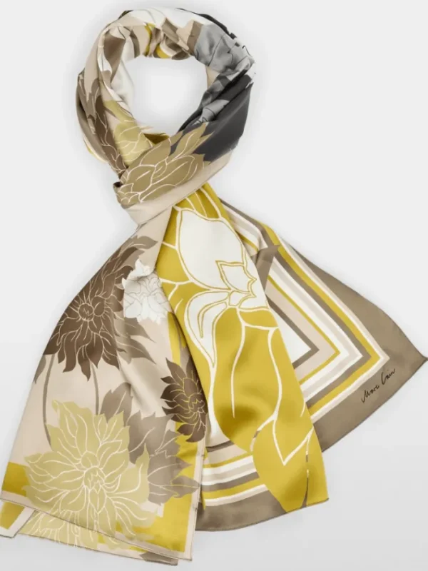 Marc Cain Collections Scarves & Gloves | Gifts Under £250^Elegantly Shiny Silk Scarf YC B4.15 Z16 COL 127