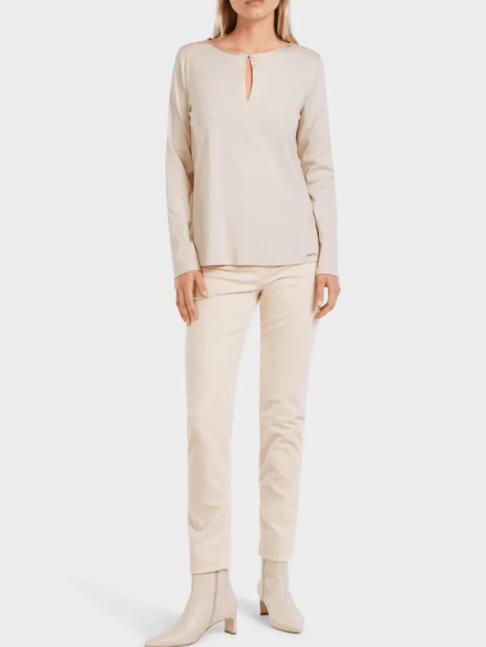marc_cain_collections_ele_0.webp Marc Cain Collections Tops | Gifts Under £100^Elegant Long Sleeve Top In Soft Blossom VC 48.36