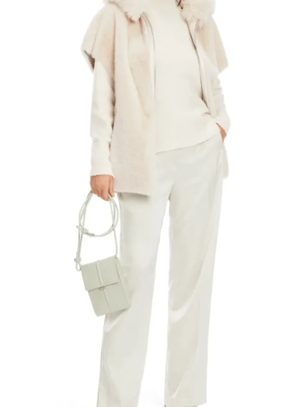 Marc Cain Collections Coats And Jackets | Faux Fur Edit^Faux Fur Gilet In Light Beige XC 37.05 W80 Col 1