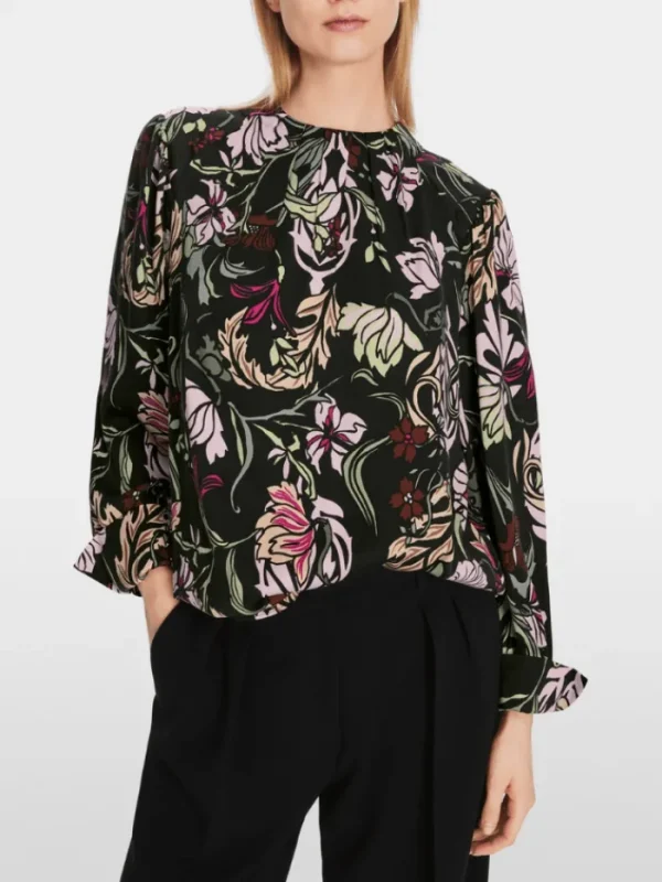 Marc Cain Collections Tops | Gifts Under £250^Floral Blouse With Silk XC 51.19 W44 COL 900