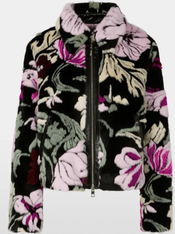 Marc Cain Collections Coats And Jackets | Faux Fur Edit^Fun Fur Floral Jacket XC 12.05 W38 COL 900