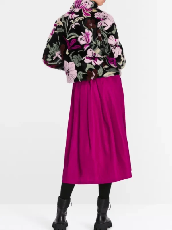 Marc Cain Collections Coats And Jackets | Faux Fur Edit^Fun Fur Floral Jacket XC 12.05 W38 COL 900