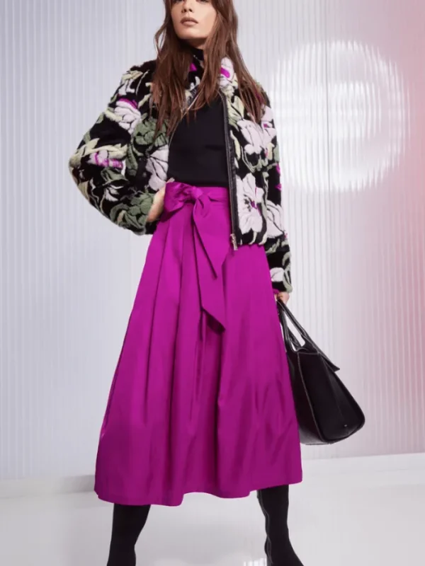 Marc Cain Collections Coats And Jackets | Faux Fur Edit^Fun Fur Floral Jacket XC 12.05 W38 COL 900