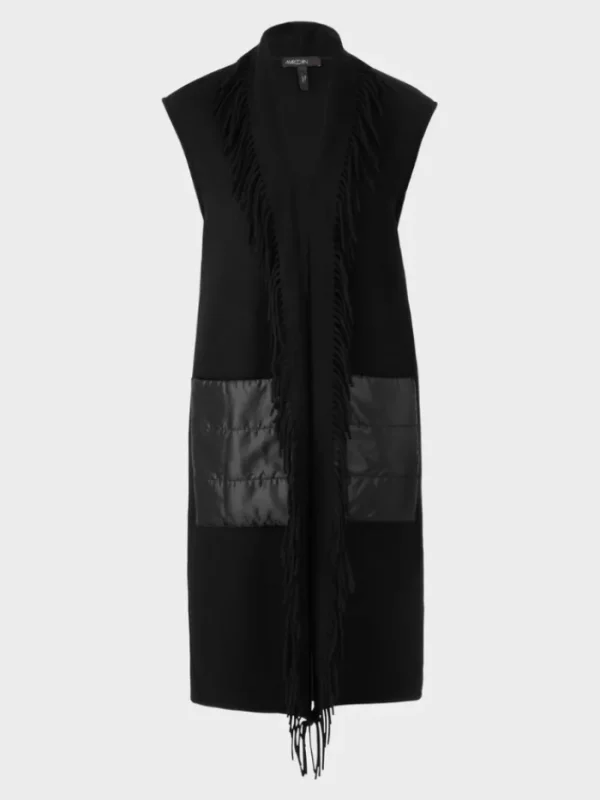 Marc Cain Collections Coats And Jackets | Gifts Under £250^Long Black Waistcoat VC 37.03 W67 COL 900